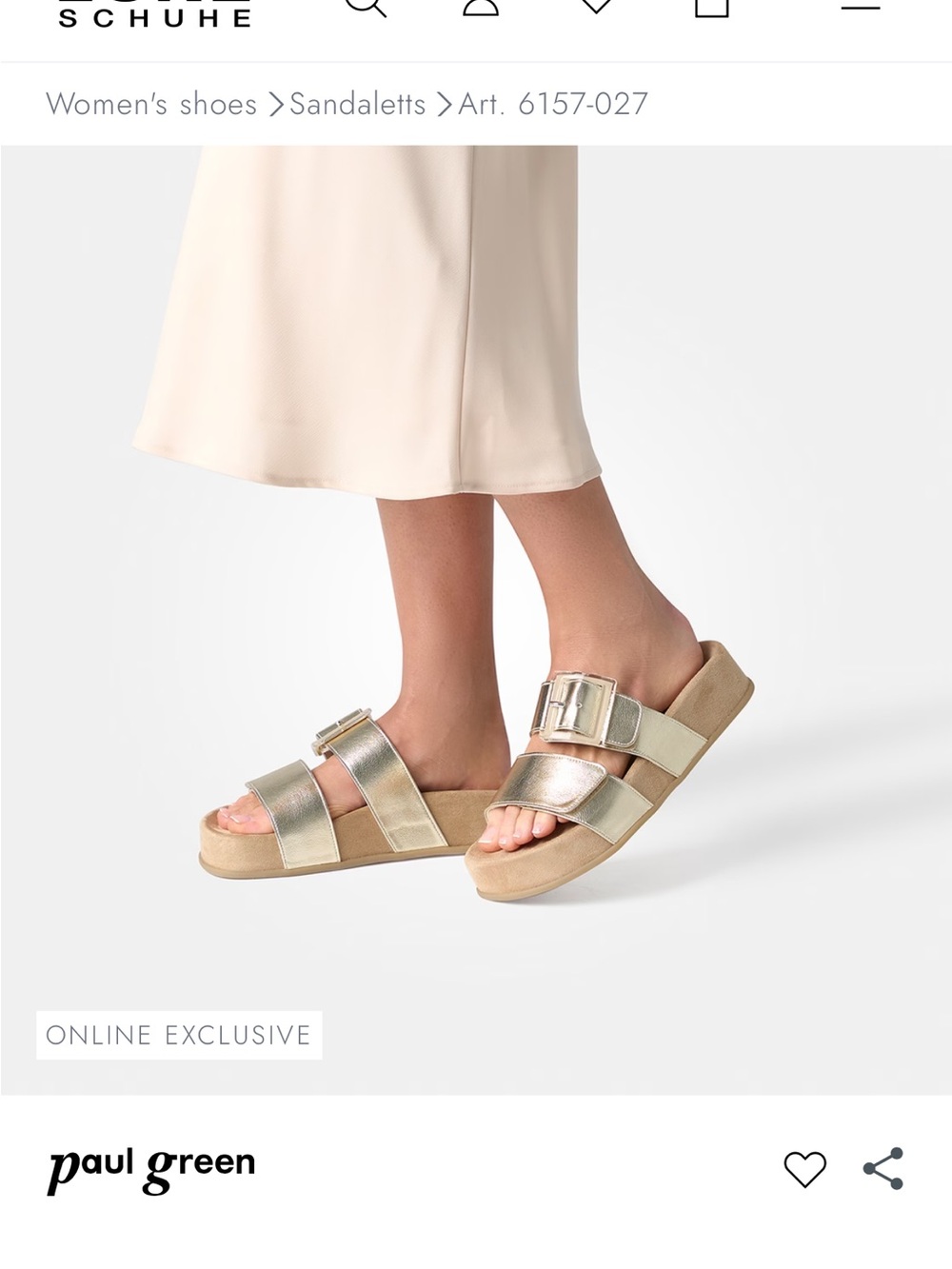 Paul Green Women's white sandal size 6 uk